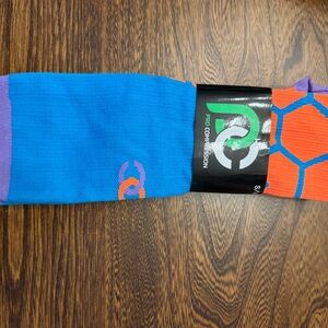 Pro Compression Women's Blue and Orange Athletic Socks